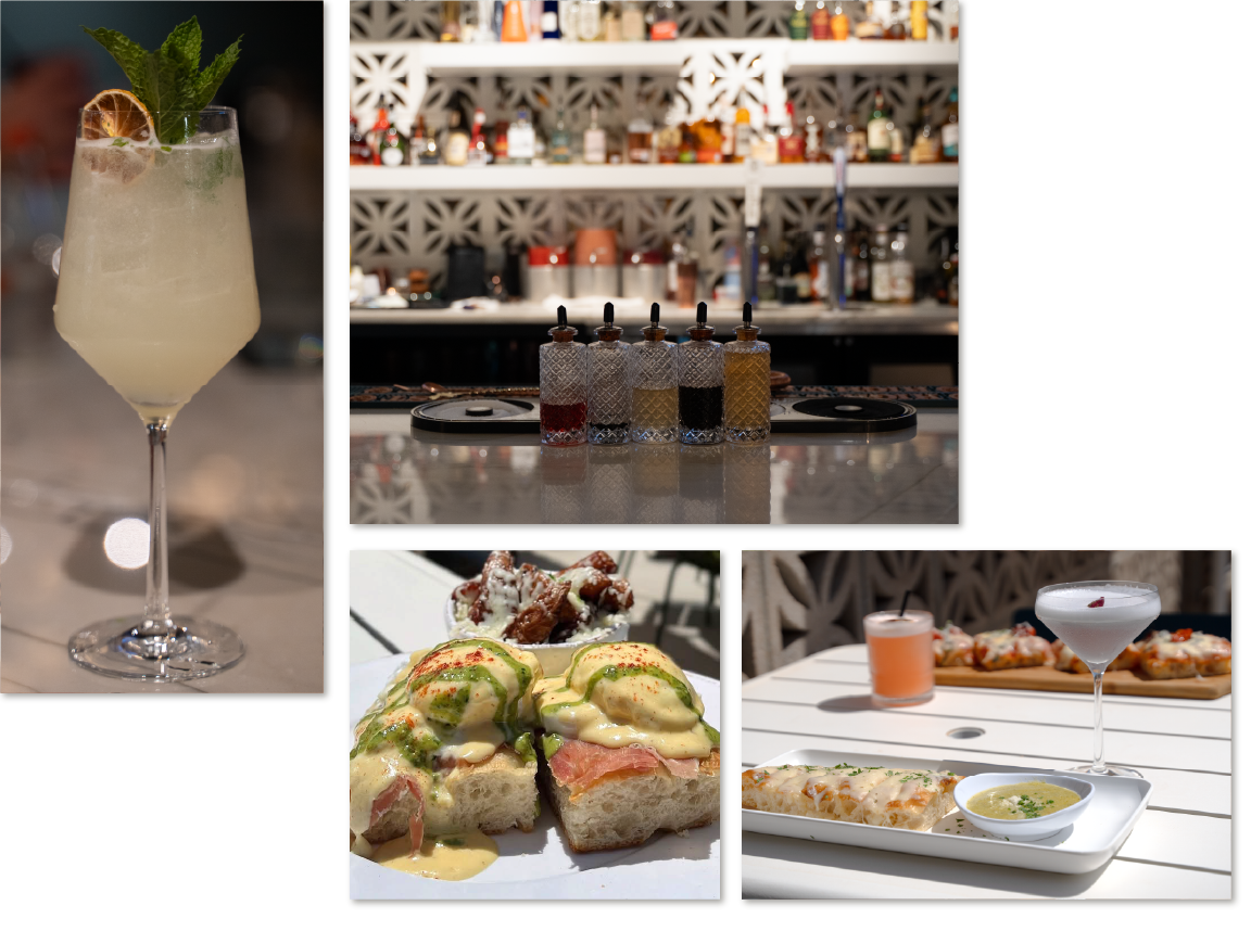 Candle Bar bartenders, brunch plates, charcuterie and cocktails